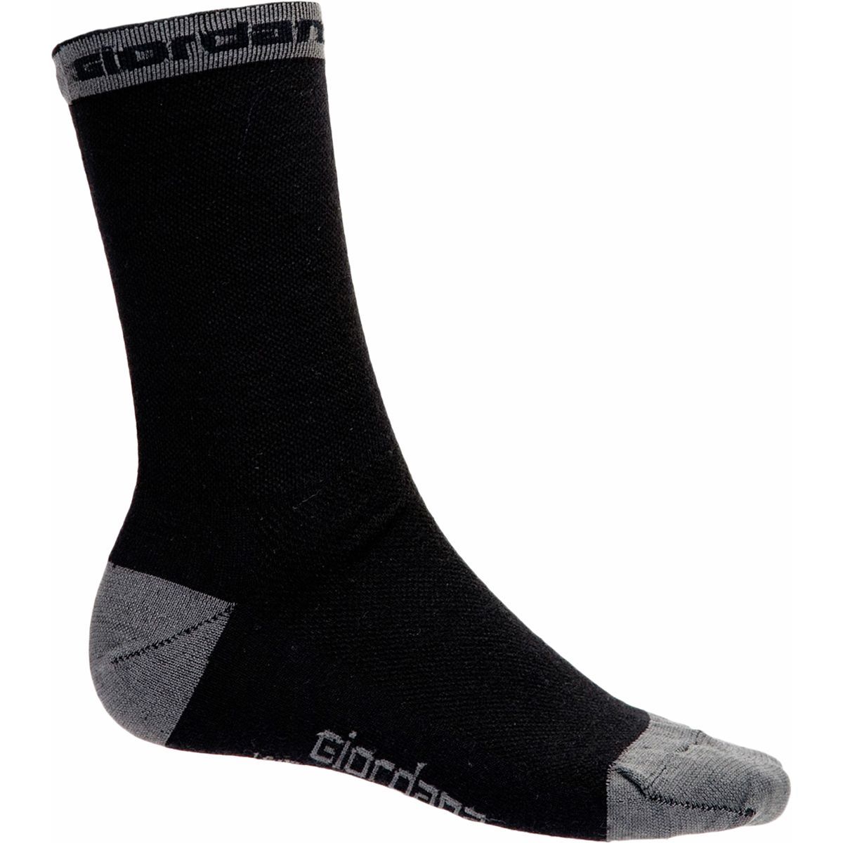 Giordana Merino Wool Tall Socks Black/Grey, L/45-48 - Men's