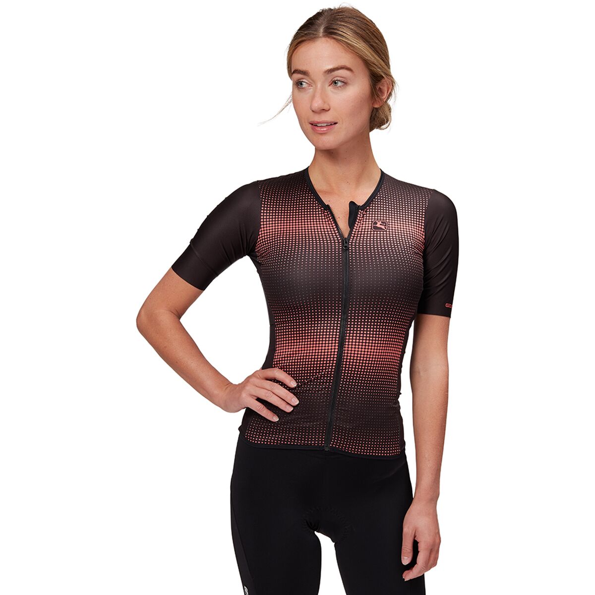 Giordana Giordana Vero Pro TRI Short-Sleeve Top - Women's Living Coral/Black, S