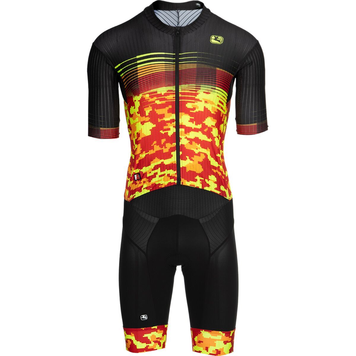 Giordana FR-C Pro TRI Short-Sleeve Doppio Suit - Men's Red/Fluo Yellow, L