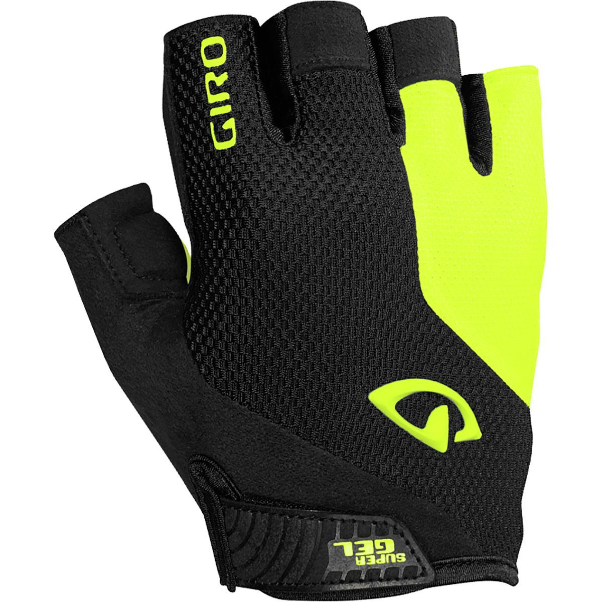 Giro Strade Dure Supergel Glove Black/Highlight Yellow, S - Men's