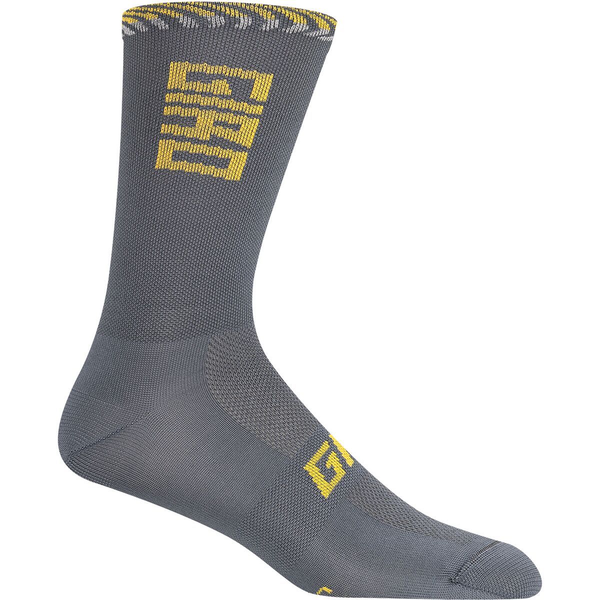 Giro Giro Comp Racer High Rise Sock Dark Shark/Spectra Yellow, XL - Men's