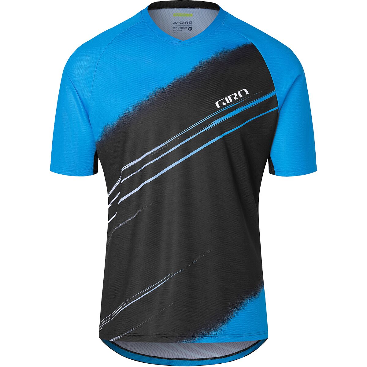 Giro Men's Roust Short-Sleeve Jersey in Ano Blue Actuator - Size: Large