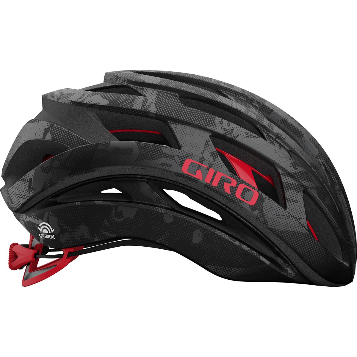 (新品) Giro Helios Spherical Adult Road Cycling Helmet Matte Black Red (2022), Medium
