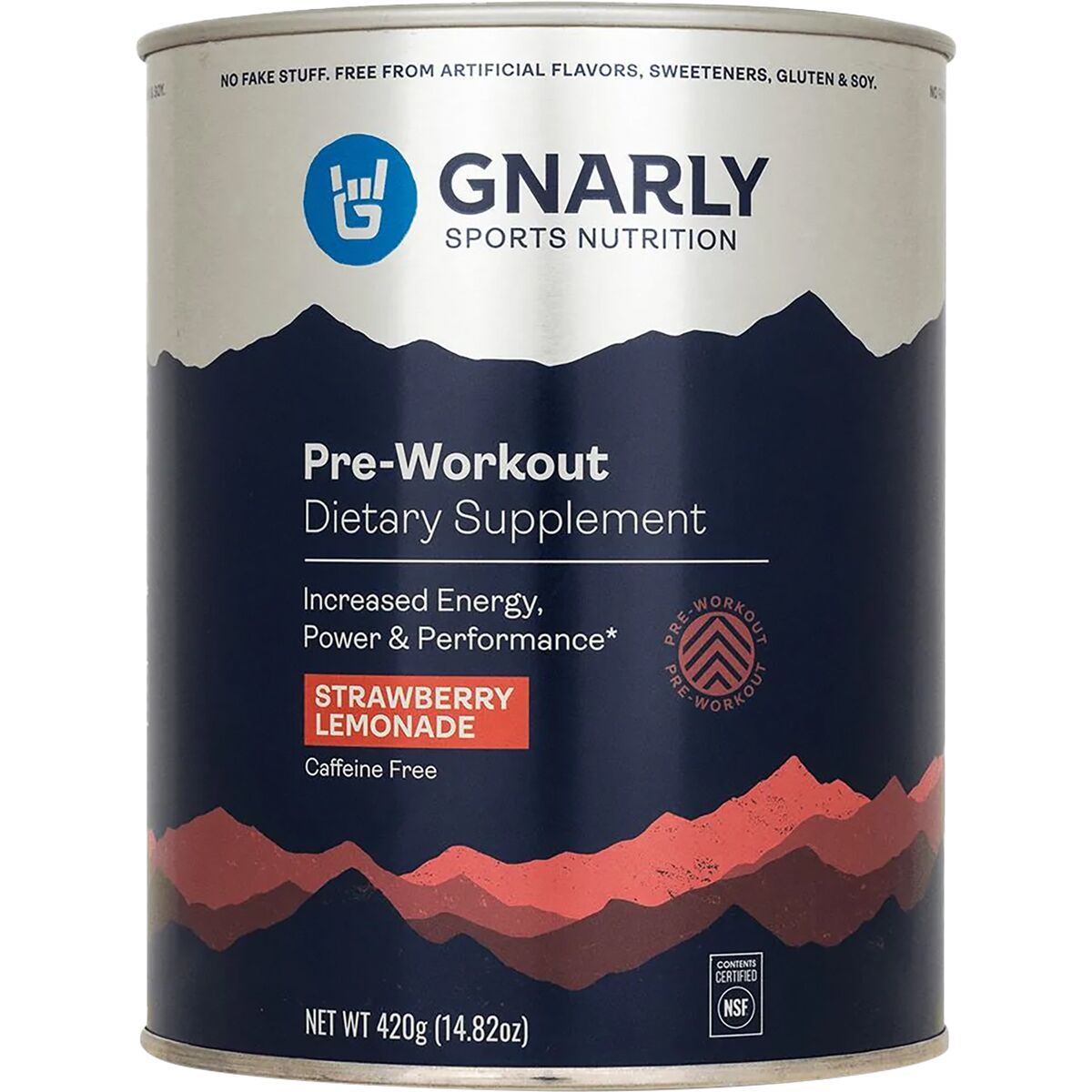 Gnarly Gnarly Pre-Workout Strawberry Lemonade Caffeine Free, 30 Servings