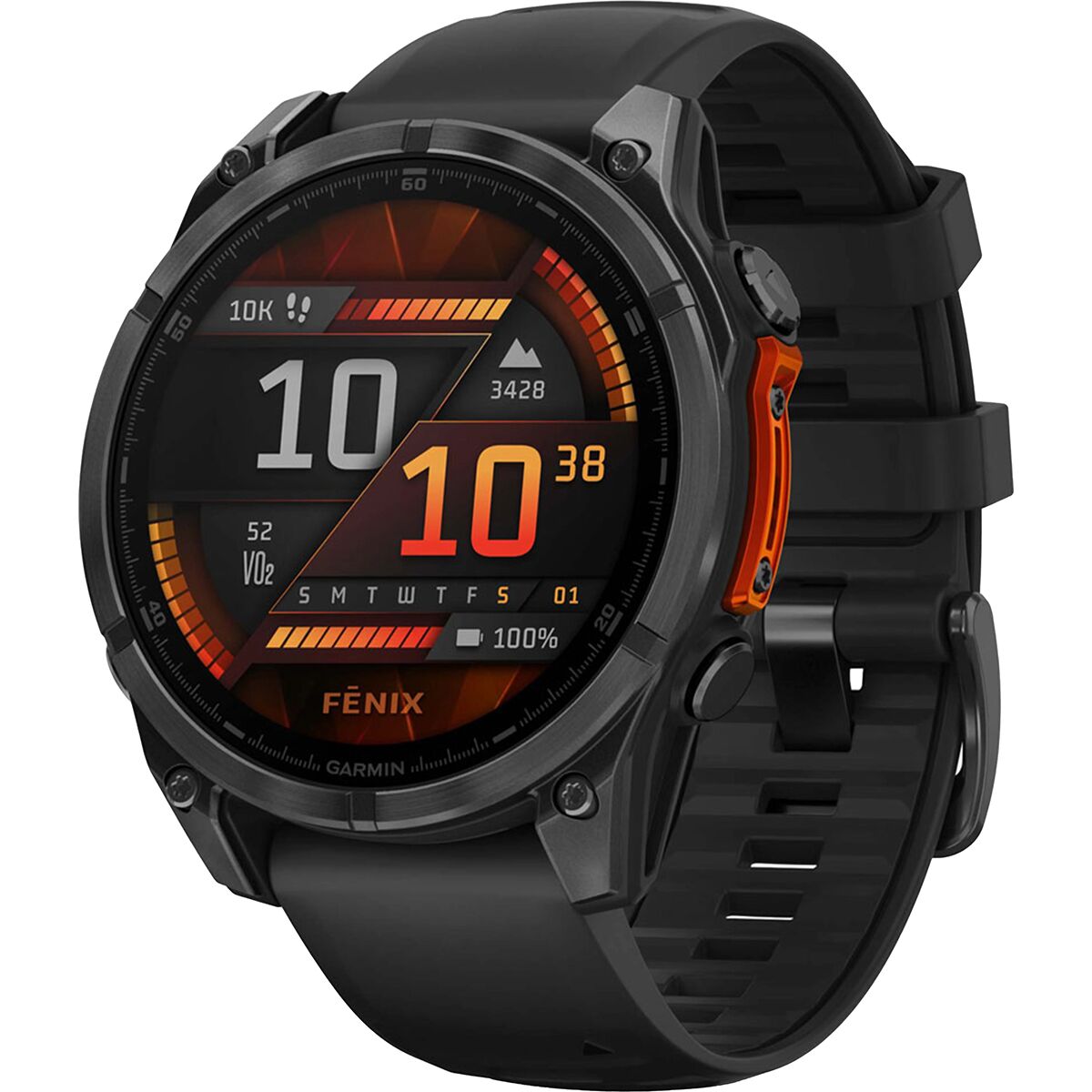 Garmin Garmin fenix 8 AMOLED Sport Watch Slate Gray (Black Silicone Band), 51mm