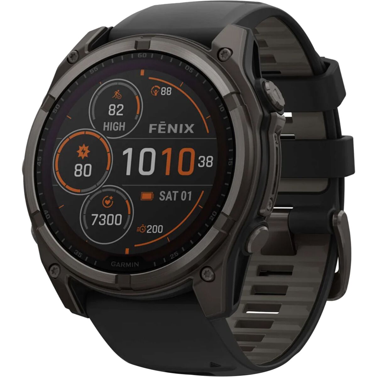 Garmin fenix 8 Solar Sapphire Sport Watch Titanium (Amp Yellow, 47mm