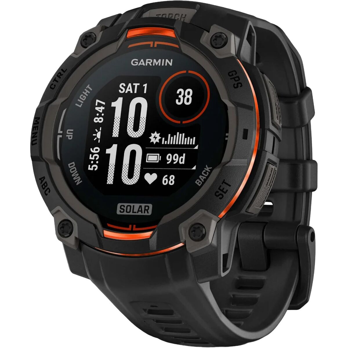 Garmin Garmin Instinct 3 Solar Sport Watch Black/Black, 45mm