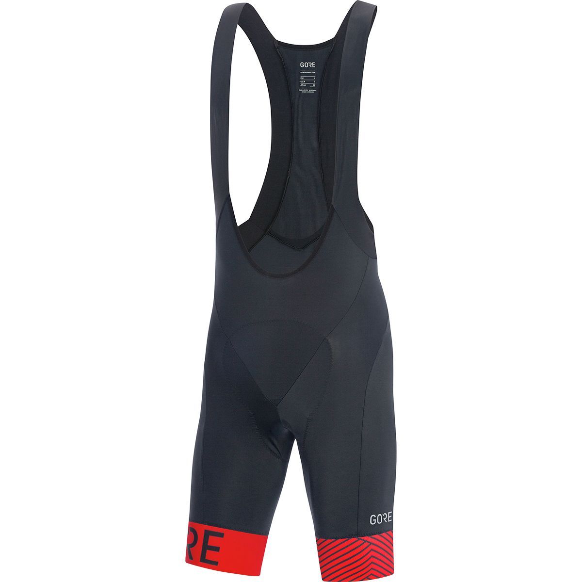 Gorewear GOREWEAR C5 Optiline Bib Short+ - Men's Black/Red, US L/EU XL