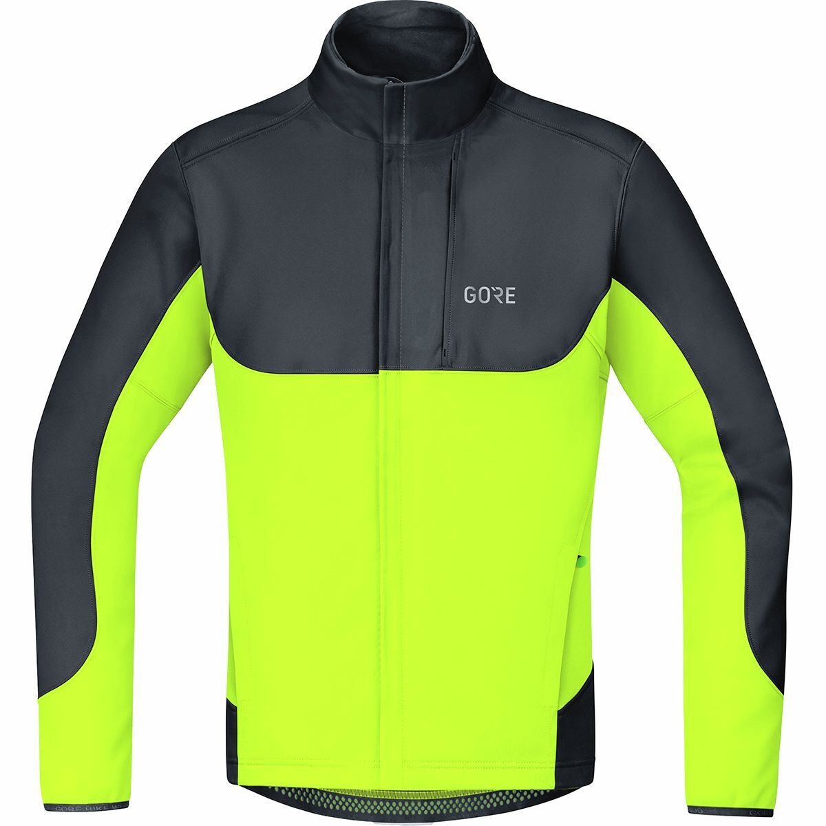 GOREWEAR C5 GORE Windstopper Thermo Trail Jacket - Men's Black/Neon Yellow, US M/EU L