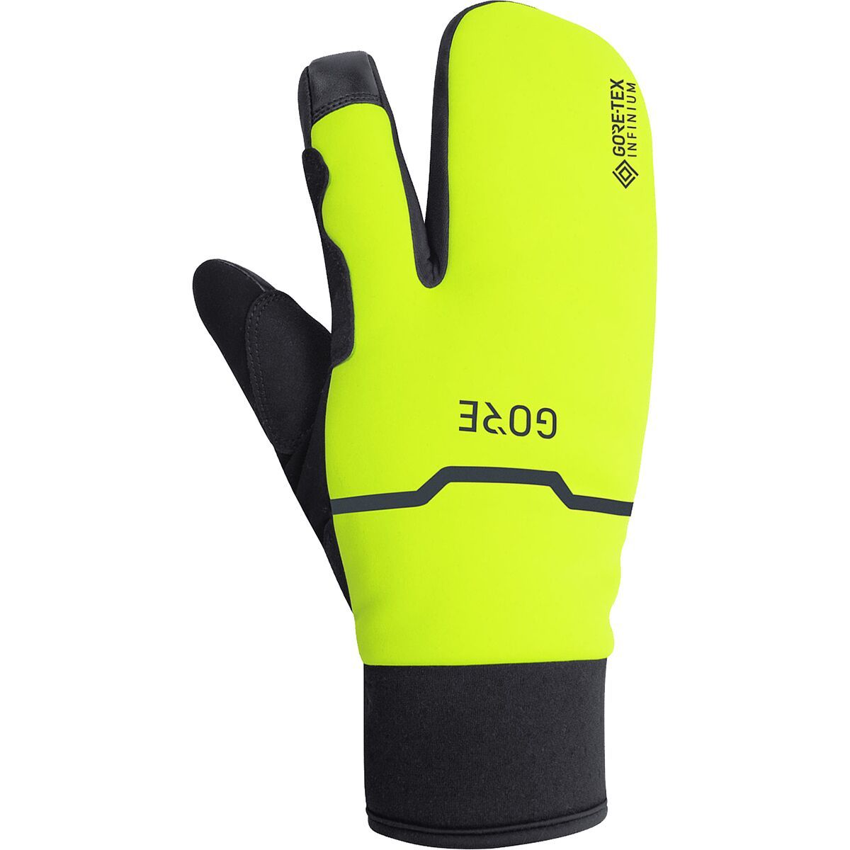 GOREWEAR GOREWEAR GORE-TEX INFINIUM Thermo Split Glove - Men's Black/Neon Yellow, 3XL