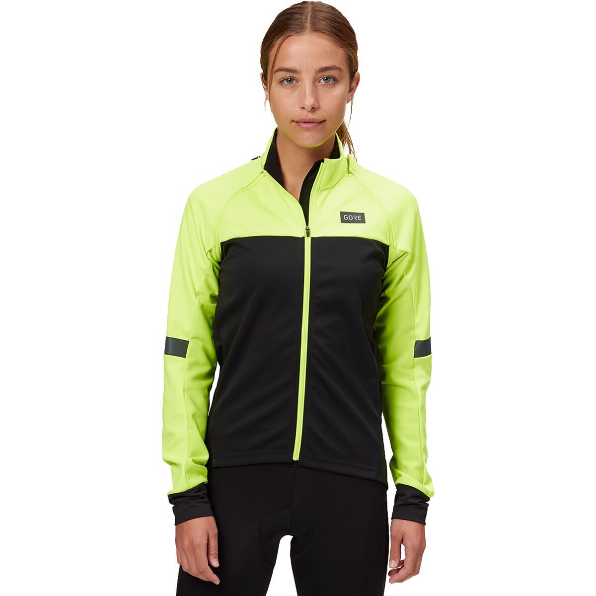 GOREWEAR GOREWEAR Phantom Cycling Jacket - Women's Black/Neon Yellow, XL/16-18