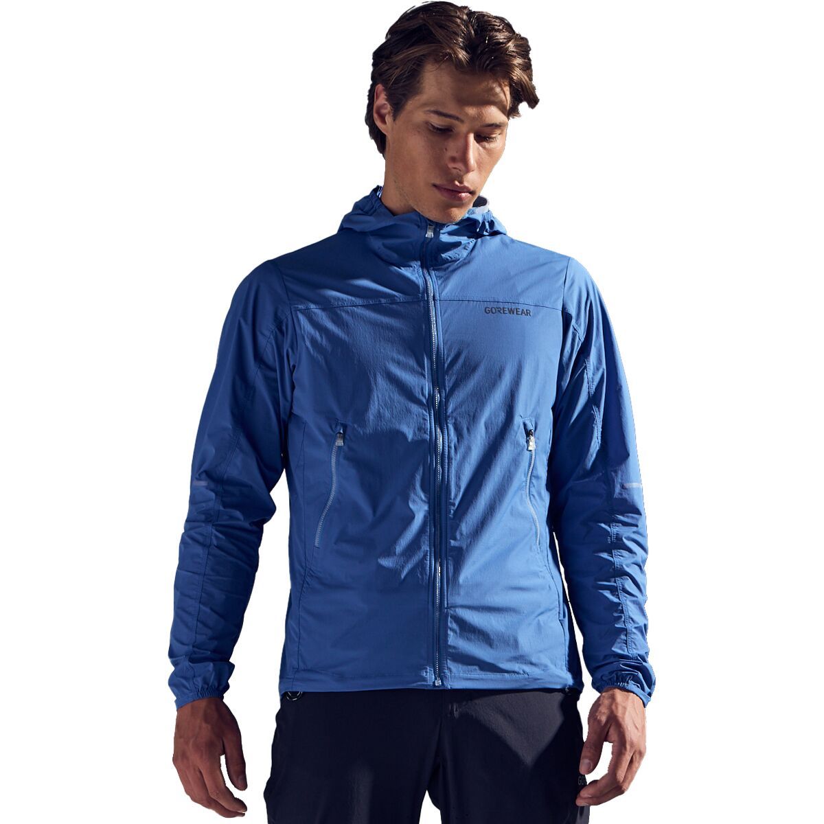 GOREWEAR GOREWEAR Fernflow Hooded Windbreaker - Men's Cargo Blue, L