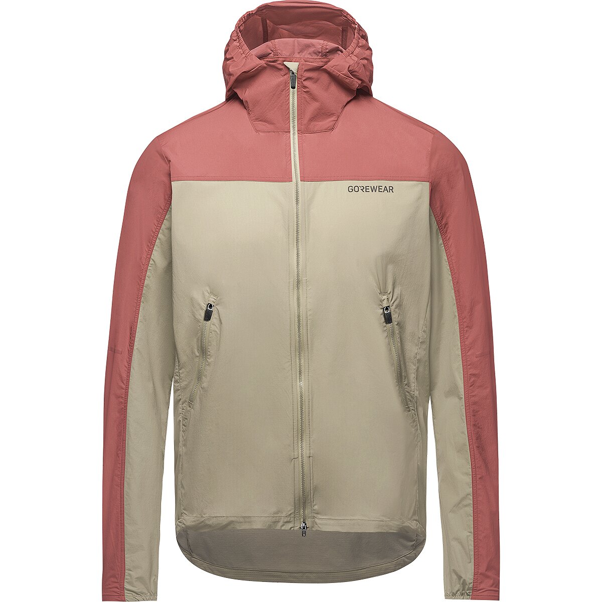GOREWEAR GOREWEAR Fernflow Hooded Windbreaker - Men's Tech Beige/Lab Rose, L