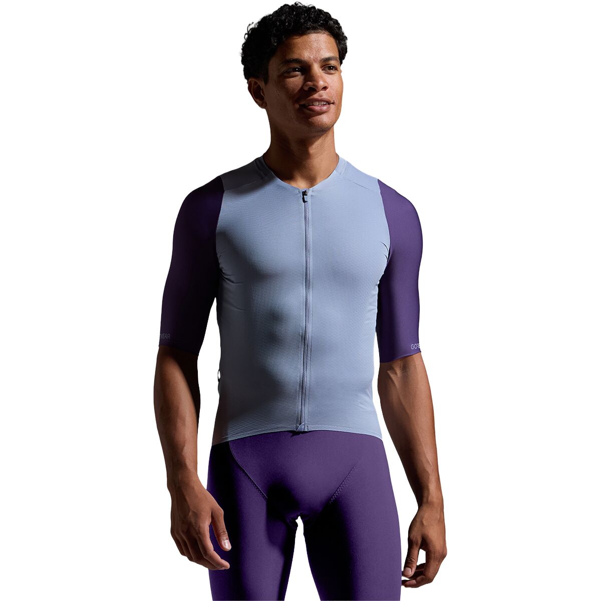 GOREWEAR Distance 2.0 Short-Sleeve Jersey - Men's Amethyst Grey/Purple Indigo, M