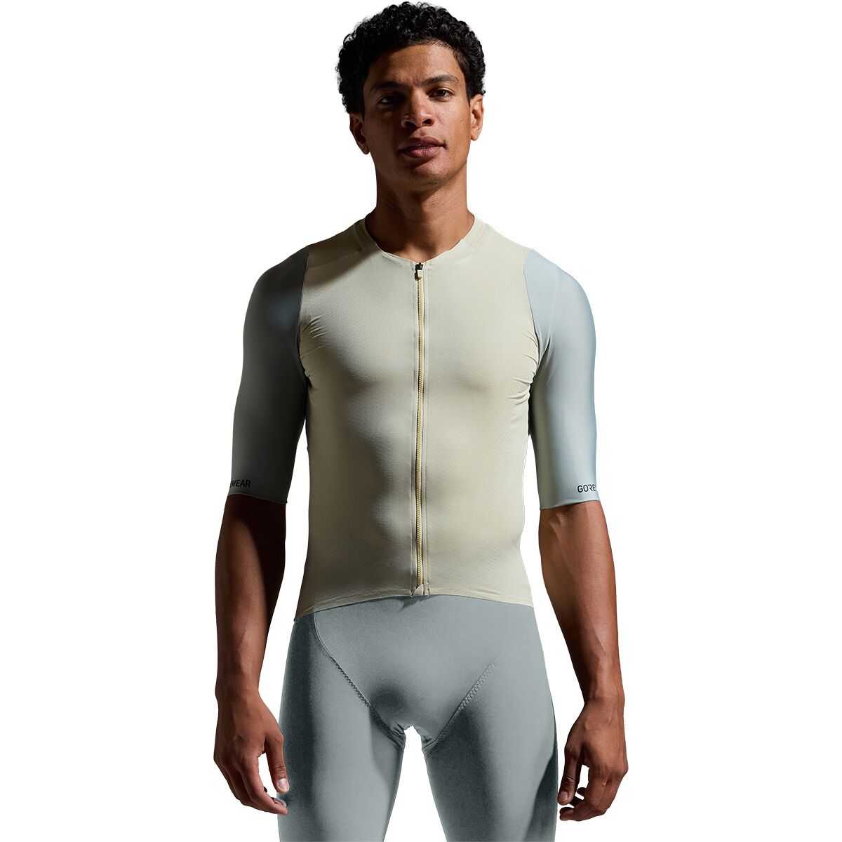GOREWEAR Distance 2.0 Short-Sleeve Jersey - Men's Tech Beige/Lab Gray, M