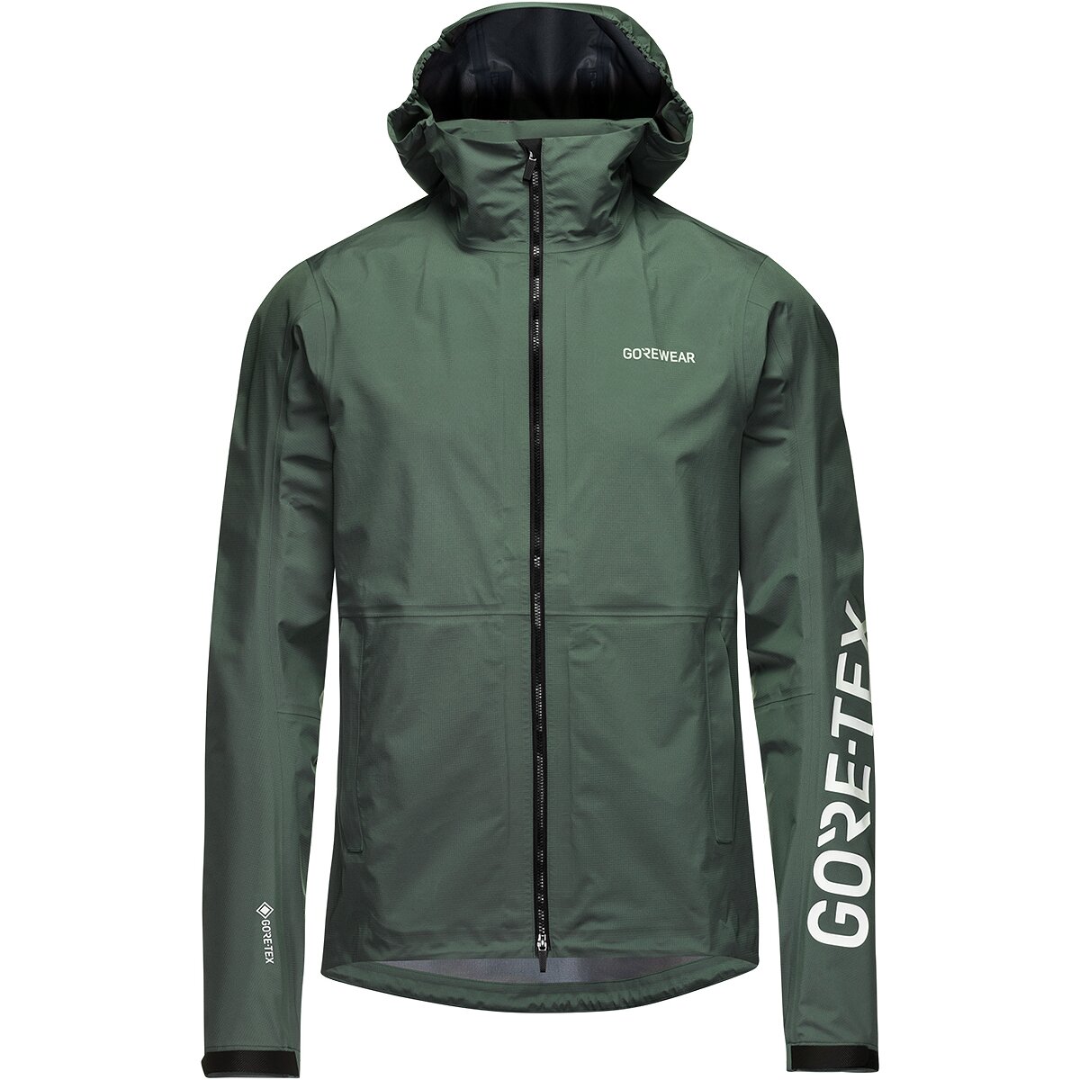 GOREWEAR GOREWEAR Lupra GORE-TEX Logo Hooded Jacket - Men's Slate Green/White, XL