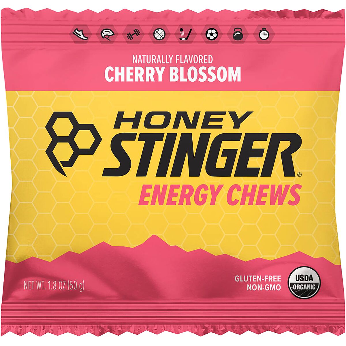 Honey Stinger Organic Energy Chews - 12 Pack Cherry Blossom, One Size