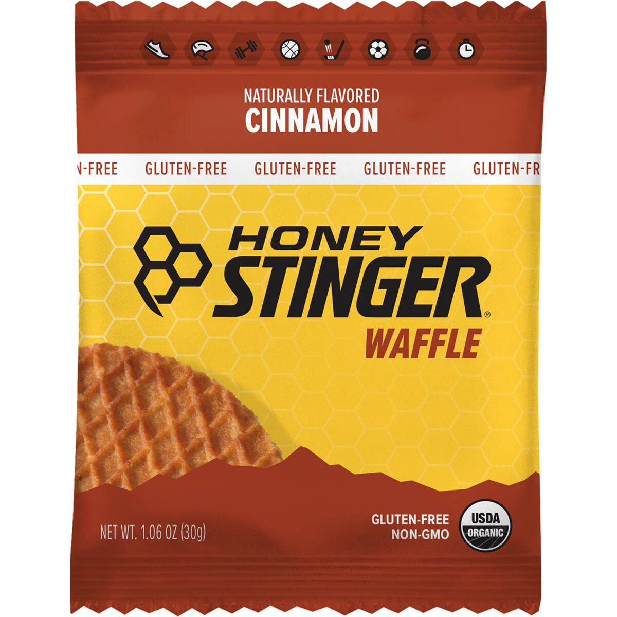 Honey Stinger Honey Stinger Gluten Free Waffles - 12-Pack Gf Cinnamon, One Size