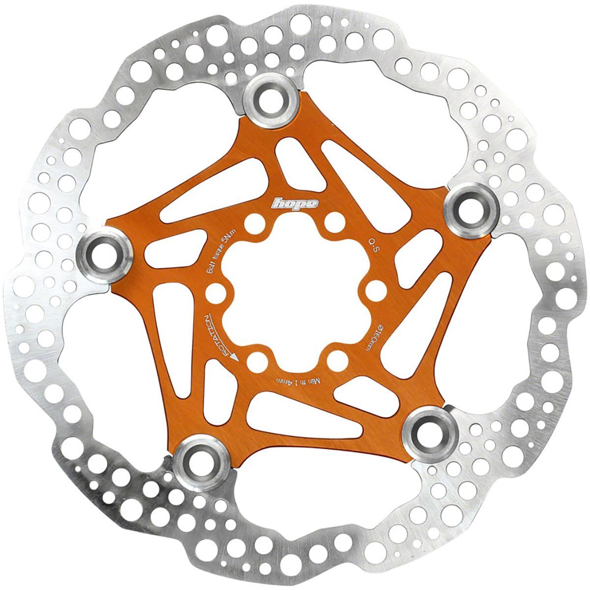 Hope Hope Floating Disc Rotor Orange, 180mm