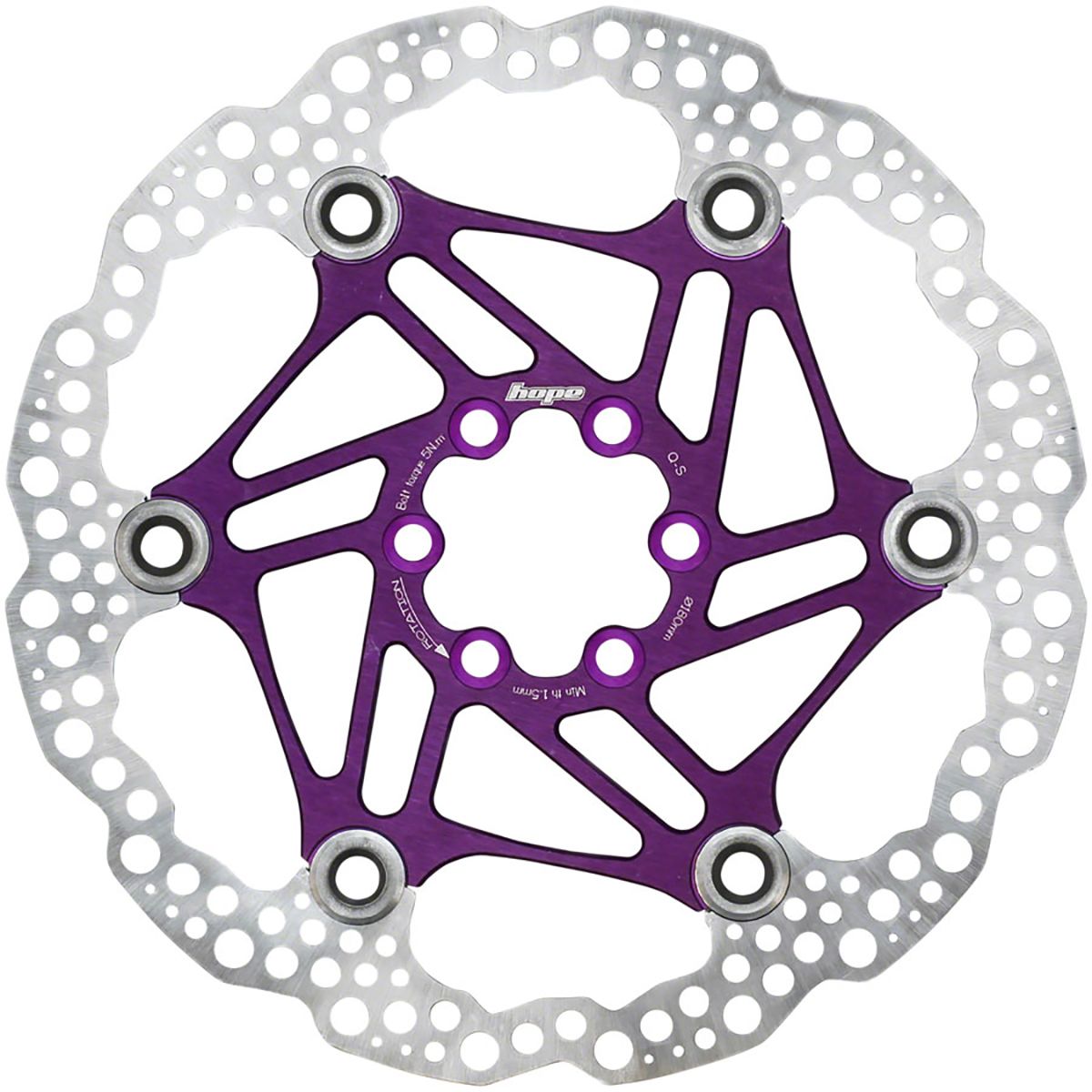Hope Technology | Floating Disc Rotor | Purple | 180Mm
