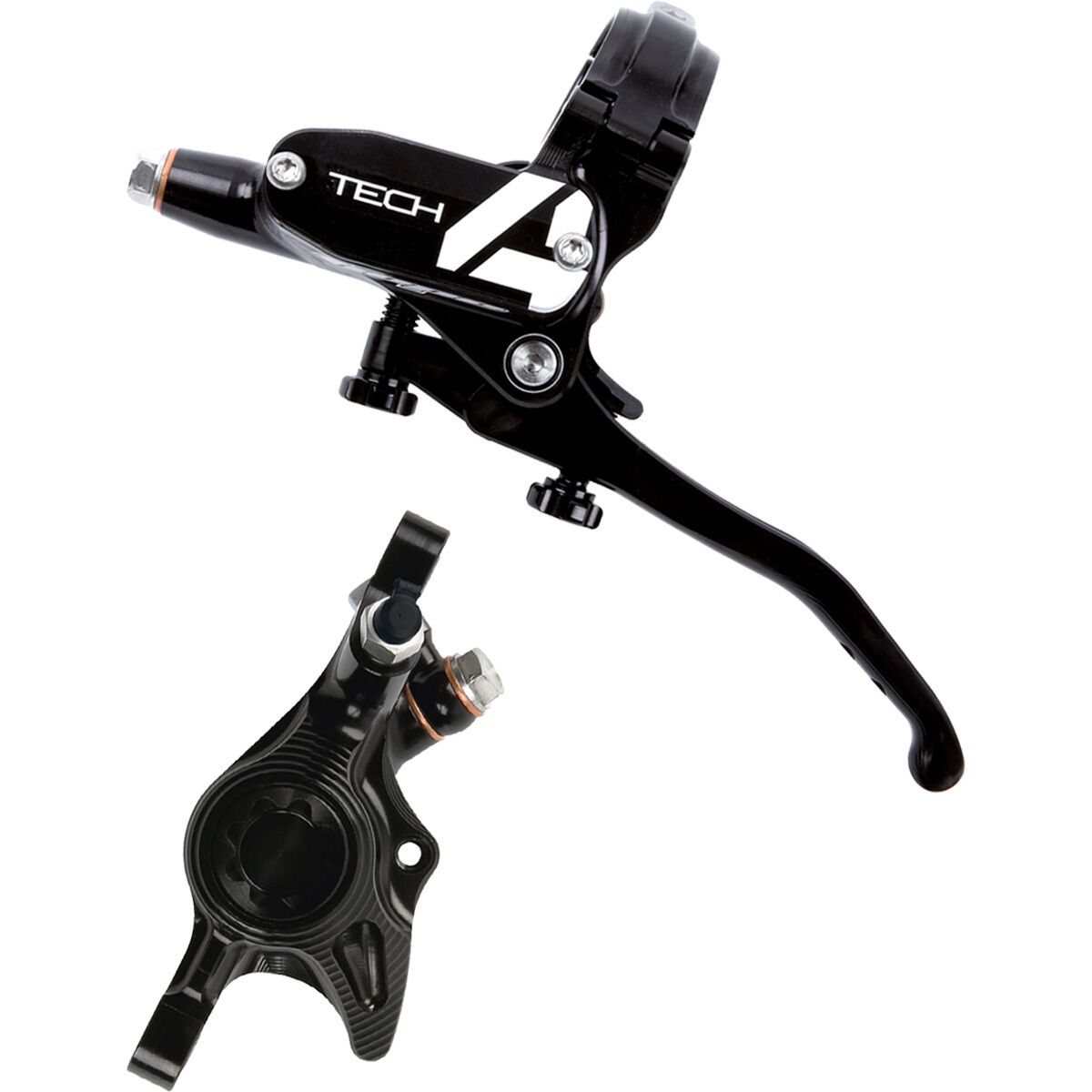 Hope Hope Tech 4 X2 Disc Brake and Lever Set Black, Front Hydraulic Post Mount