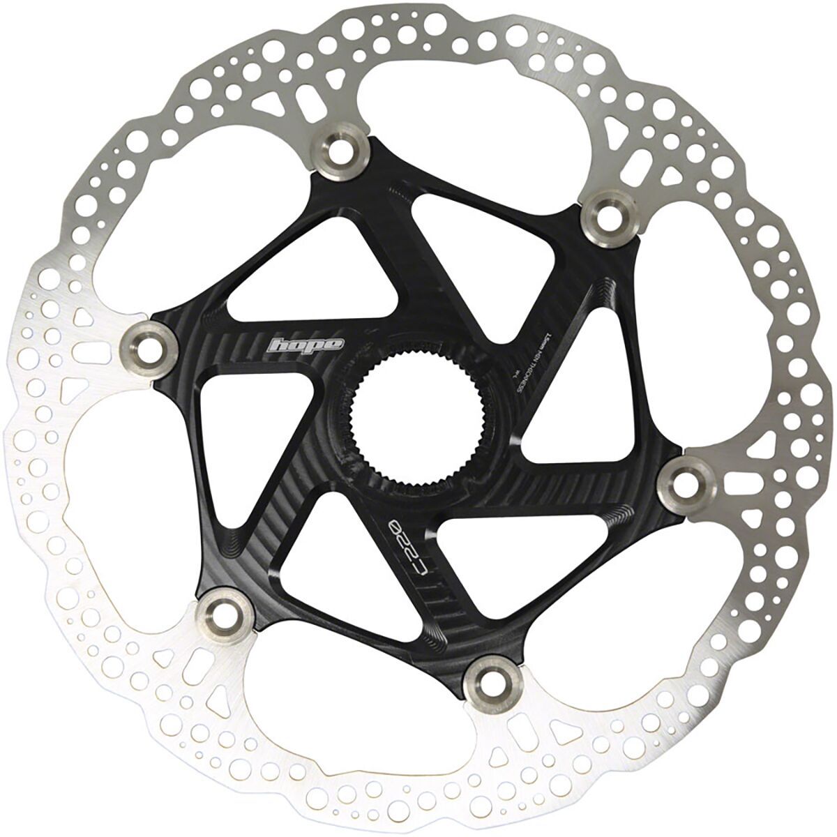 Hope Hope Floating Disc Rotor - Centerlock Black, 220mm
