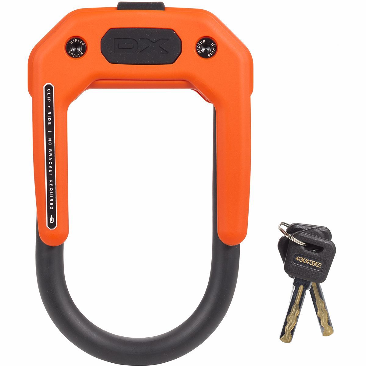 Hiplok Hiplok DX Wearable Keyed U-Lock Orange, 3.34inx5.9in
