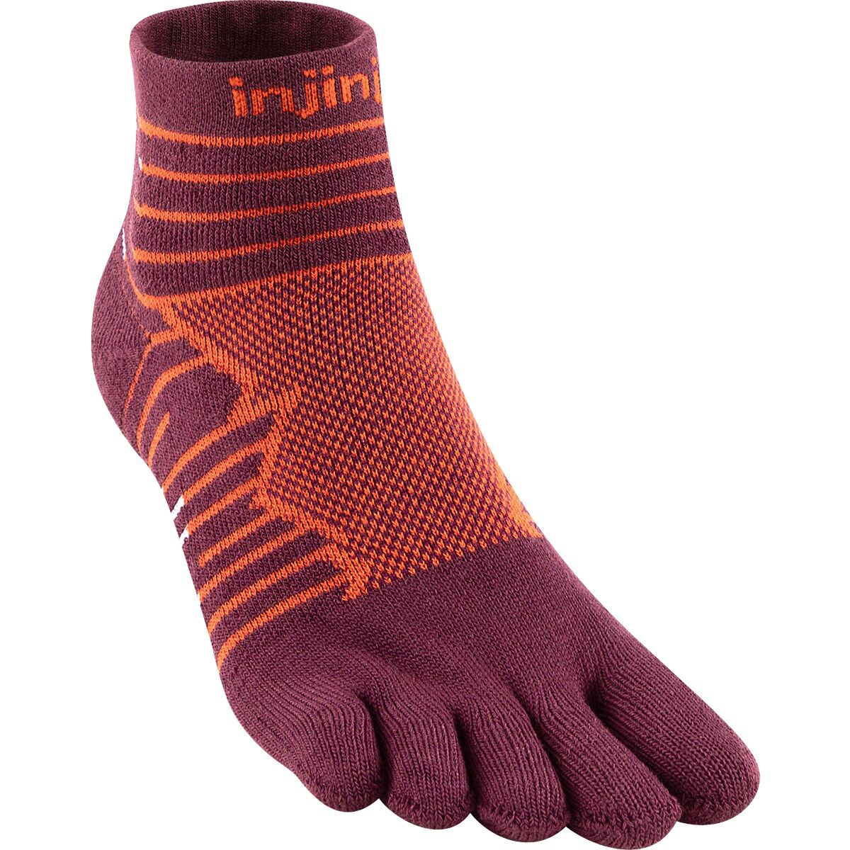 Injinji Injinji Run Technical Mini-Crew Sock Mahogany, XL