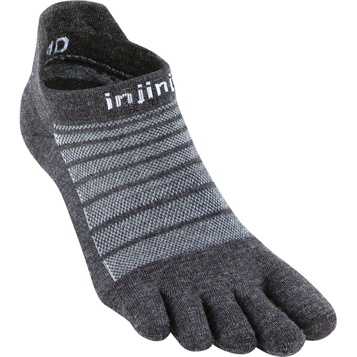 Injinji Injinji Run Lightweight Wool No-Show Sock Slate, M