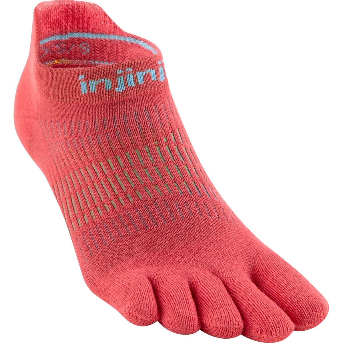 Injinji Injinji Lightweight Run No-Show Sock - Women's Coral, M/L