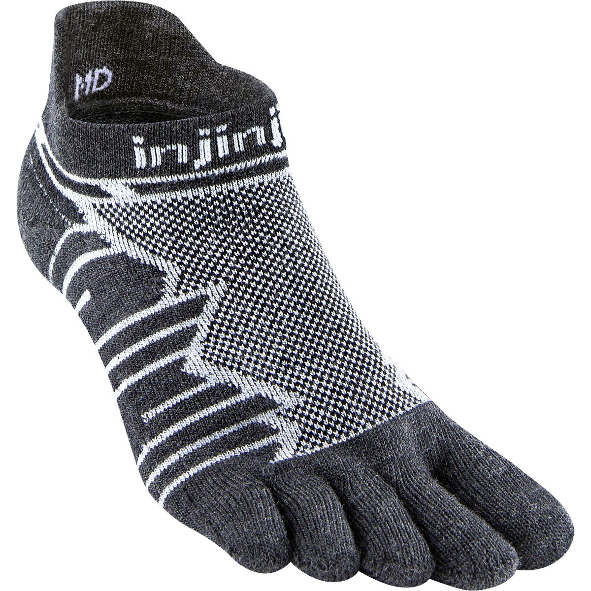 Injinji Injinji Ultra Run No-Show Wool Sock Slate, XL