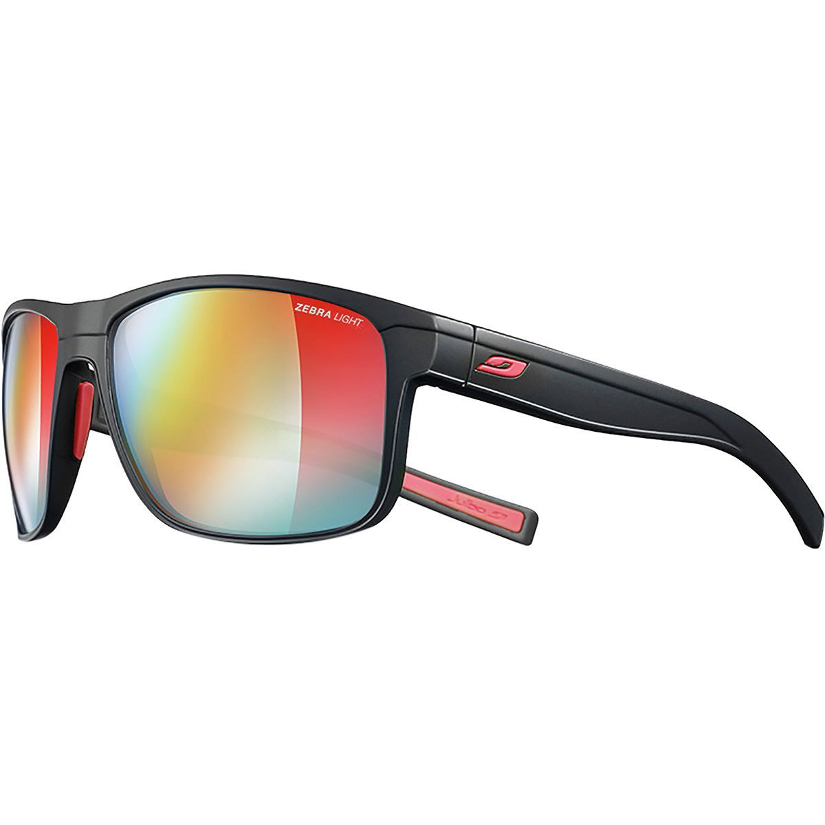 Julbo Renegade REACTIV Sunglasses Black/Red-Light Fire Yellow/Brown, One Size - Men's