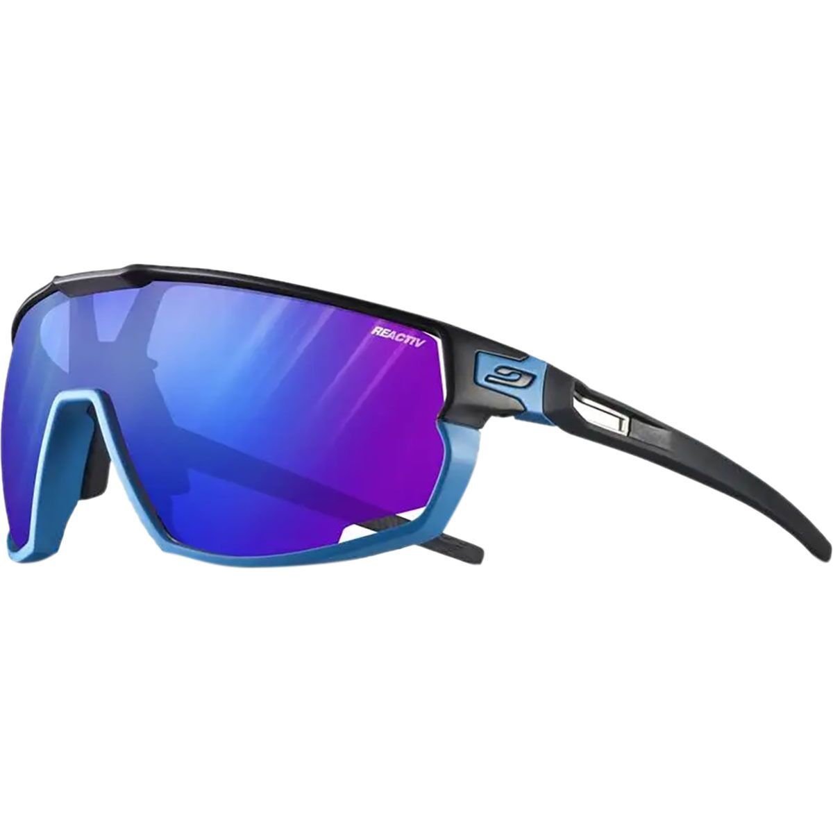 Julbo Rush REACTIV Performance Photochromic Sunglasses Blue/Black, One Size - Men's