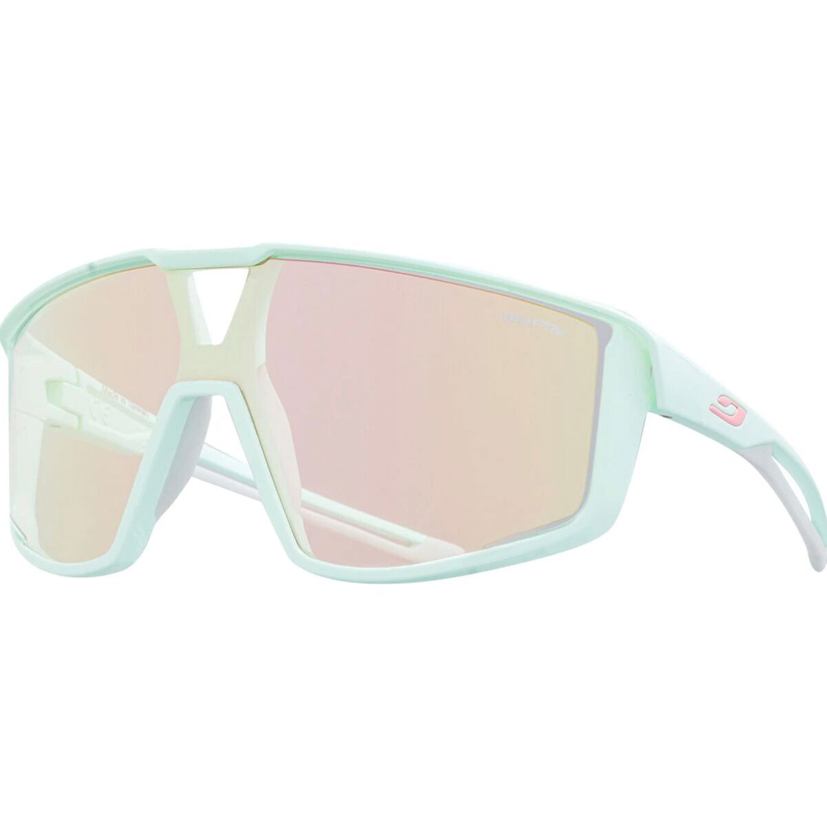 Julbo Julbo Fury Sunglasses Mint/Light Green/Pink/REACTIV 1-3 LA, One Size - Men's