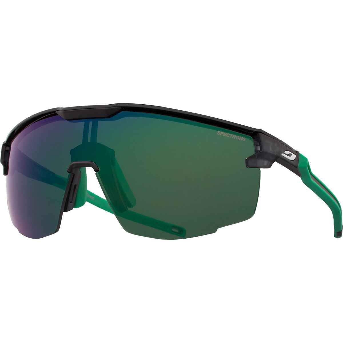Julbo Ultimate Sunglasses Black/Green-Spectron 3, One Size - Men's