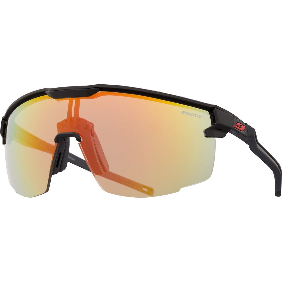 Julbo Julbo Ultimate Photochromic Sunglasses Black/Red-REACTIV 1-3 Light Amplifier, One Size - Men's