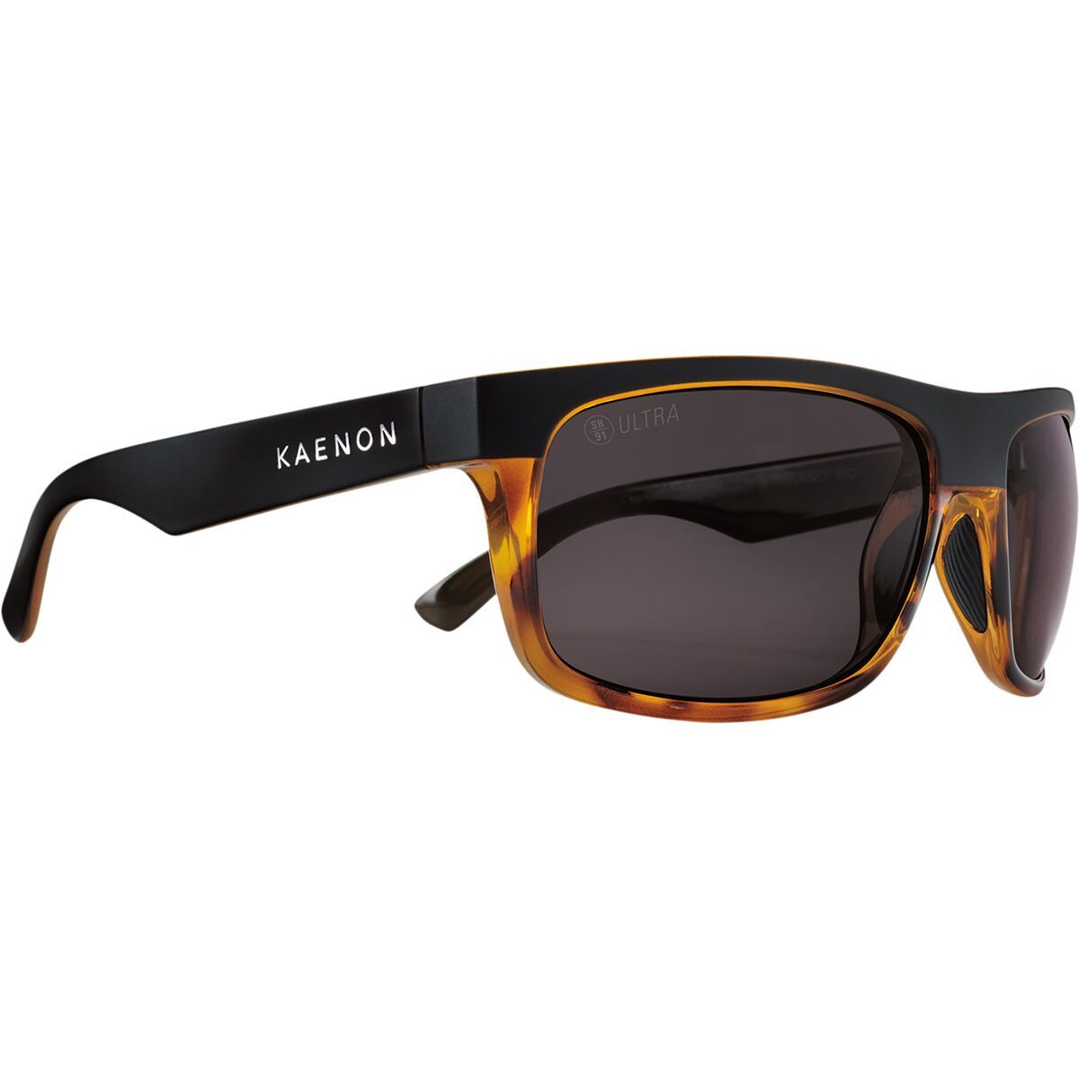 Kaenon Burnet Mid Ultra Polarized Sunglasses Matte Black Tortoise/Ultra Grey 12, One Size - Men's