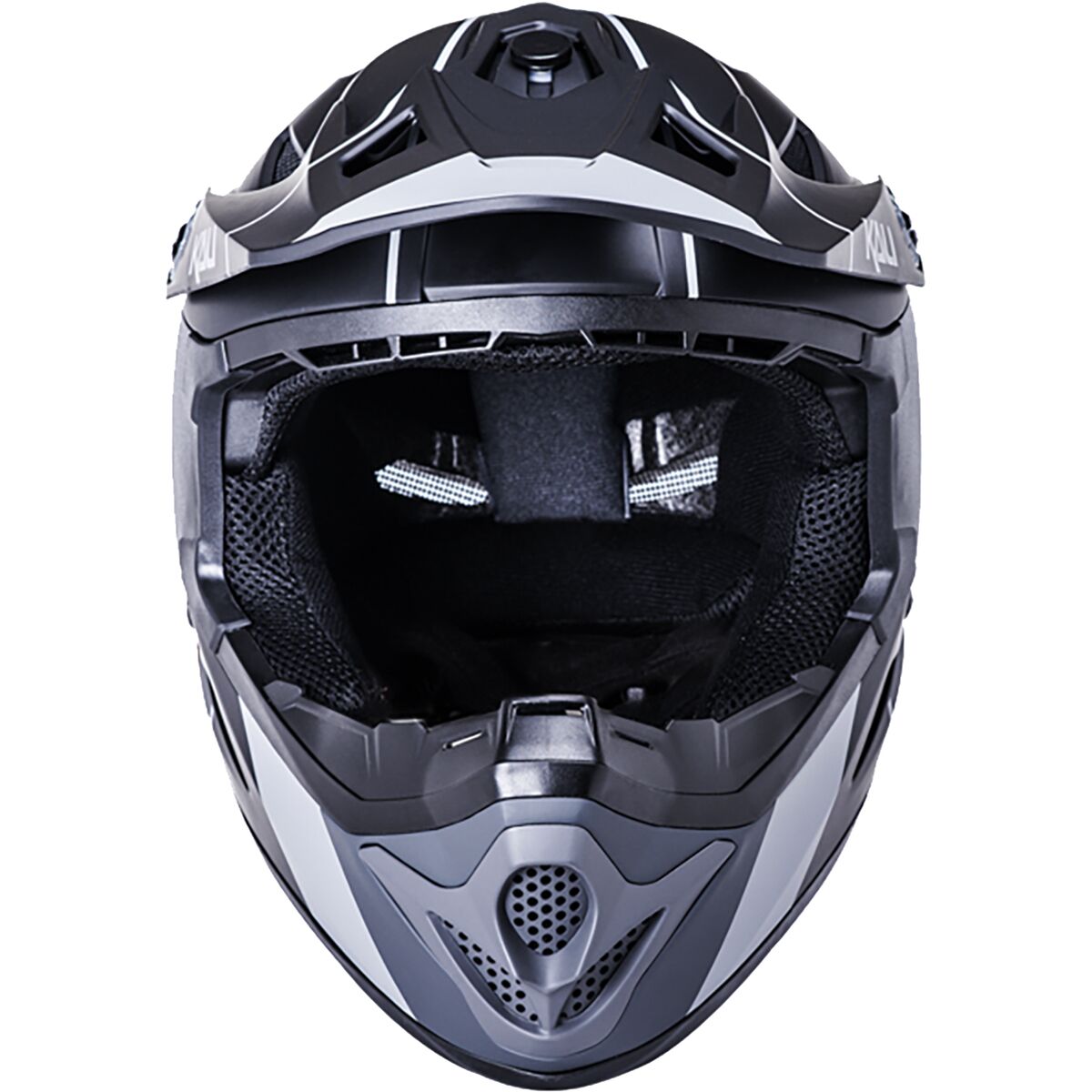 Kali Protectives Zoka Stripe Youth Full Face Helmet Matte Black/Gray / Medium