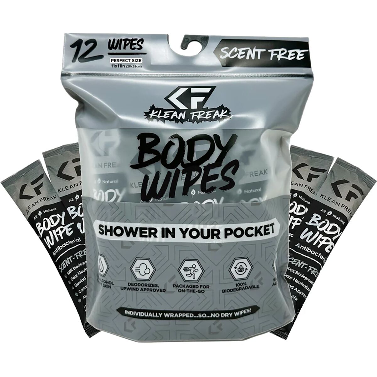Klean Freak Klean Freak Body Wipes - 12-Pack Scent Free, 12-Pack, One Size