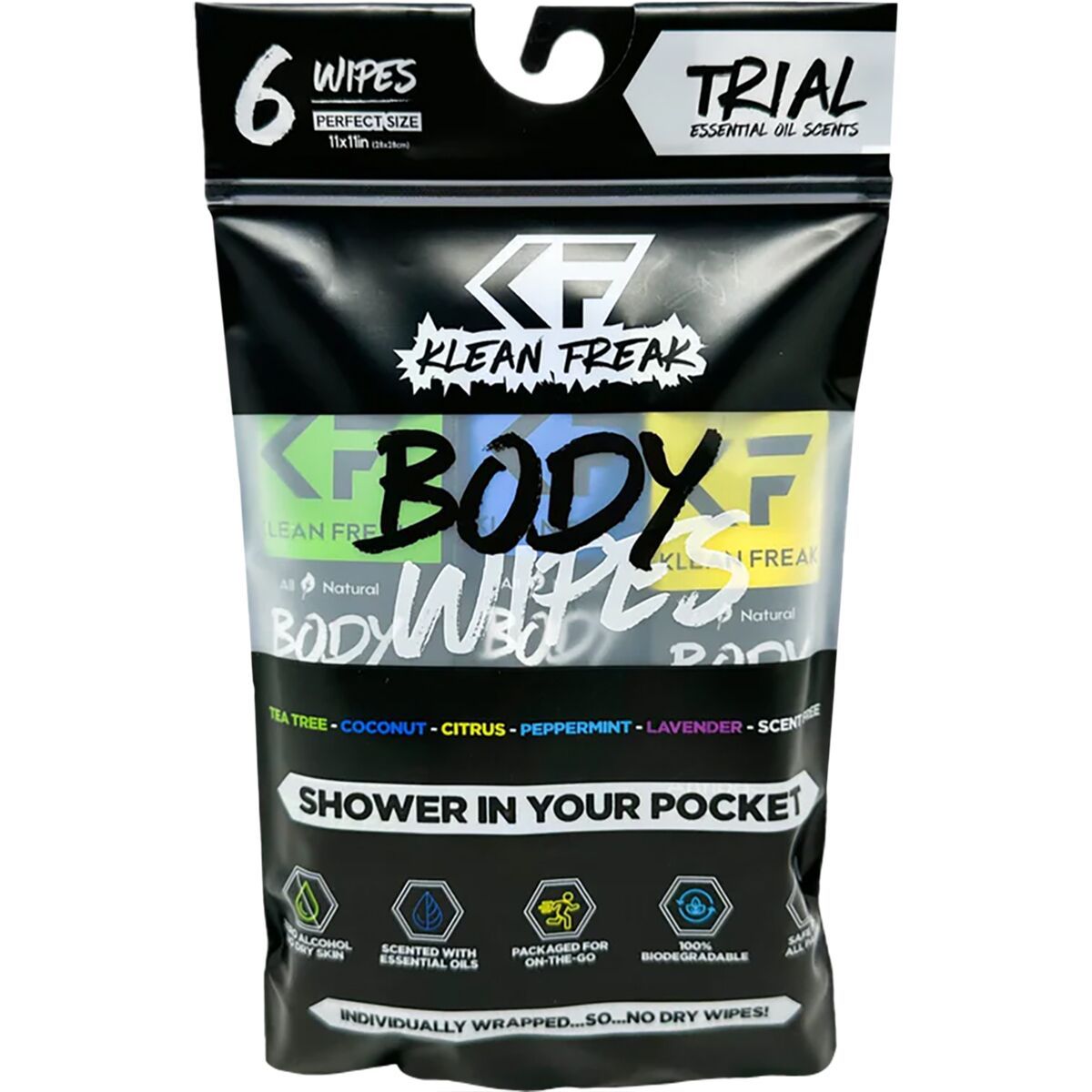 Klean Freak Body Wipes Trial - 6-Pack Mixed, 6-Pack, One Size