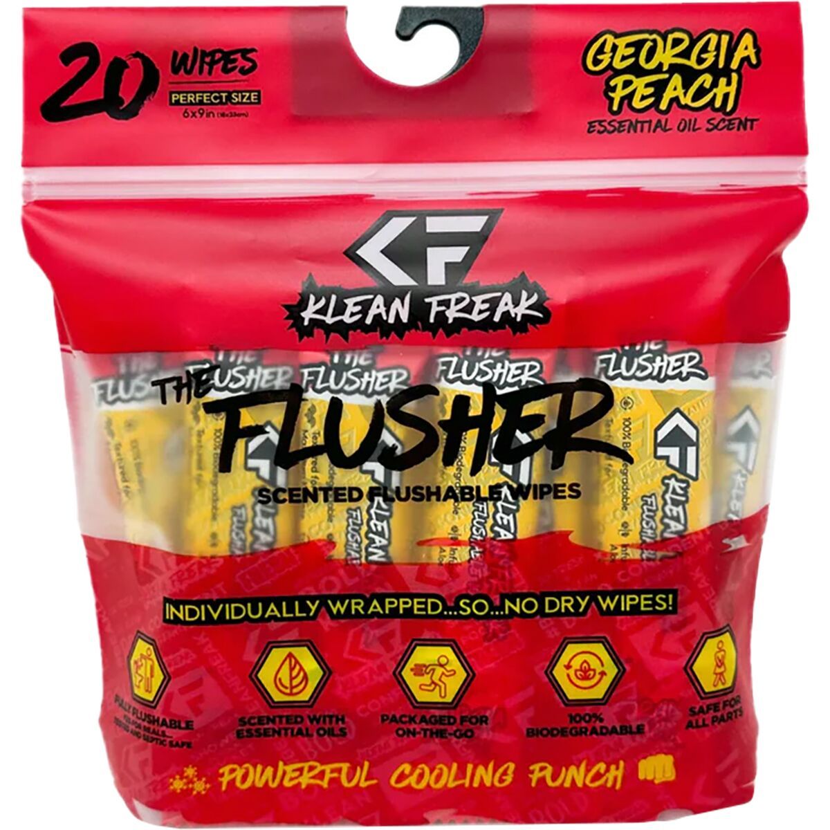 Klean Freak The Flusher - 20-Pack Georgia Peach, 20-Pack, One Size