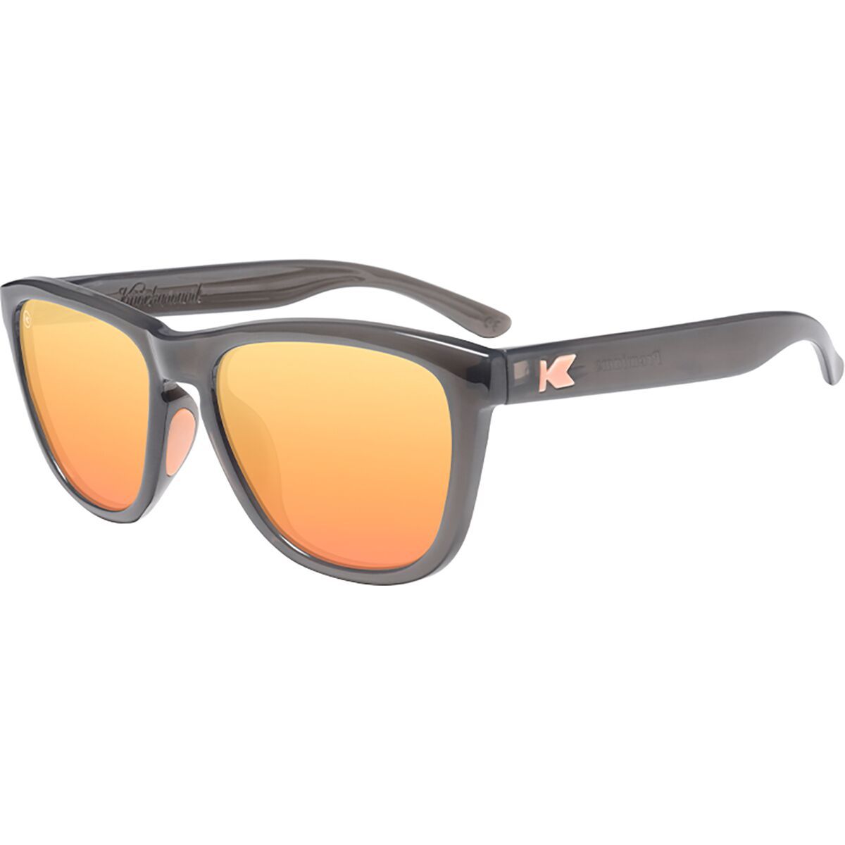 Knockaround Knockaround Premiums Sport Polarized Sunglasses Jelly Grey/Peach, One Size - Men's