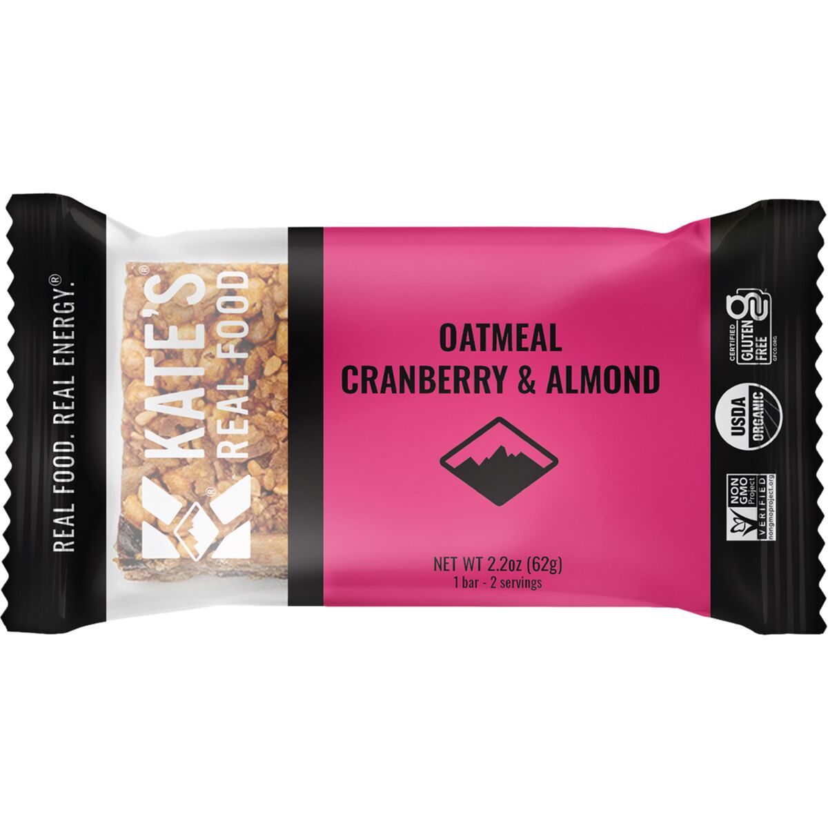 Kate's Real Food Oatmeal Cranberry & Almond Bars - 6-Pack