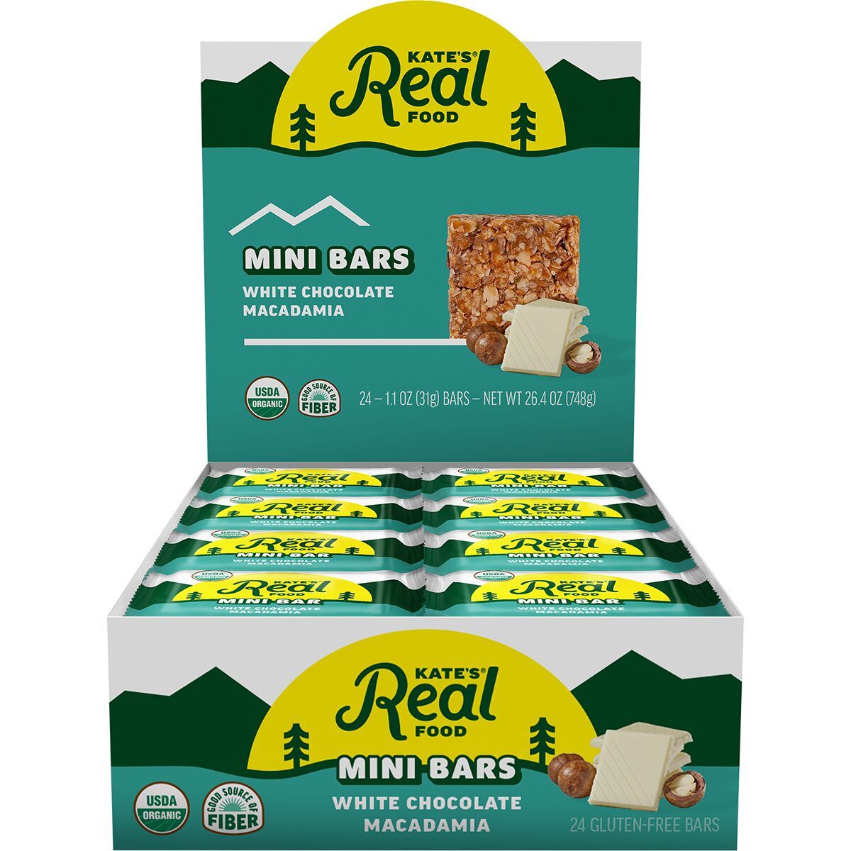 Kate's Real Food Kate's Real Food Mini Energy Bars - Box of 24 White Chocolate Macadamia, 24 Mini Bars