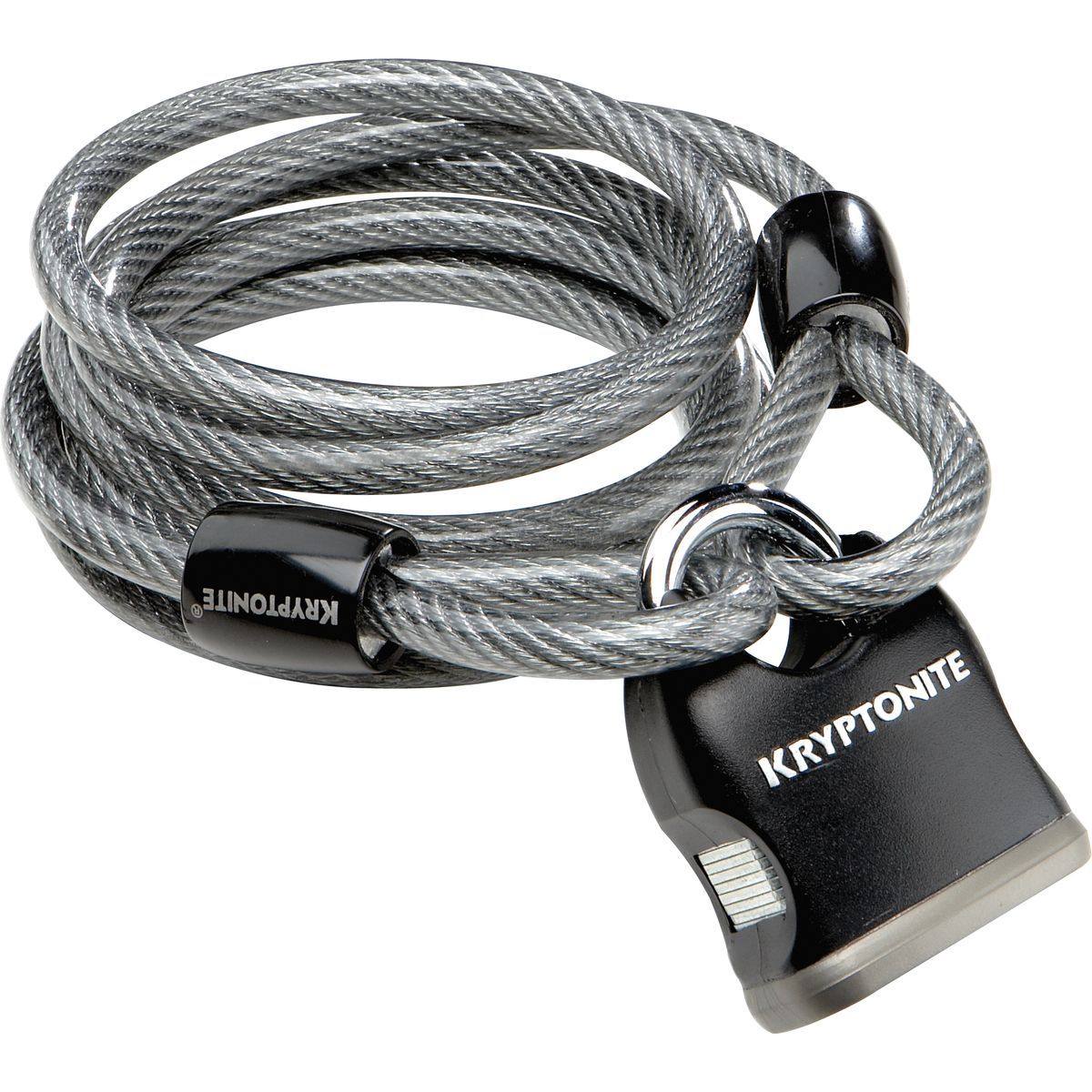 Kryptonite KryptoFlex 818 Looped Cable & Key Padlock Black, 8mm x 183cm