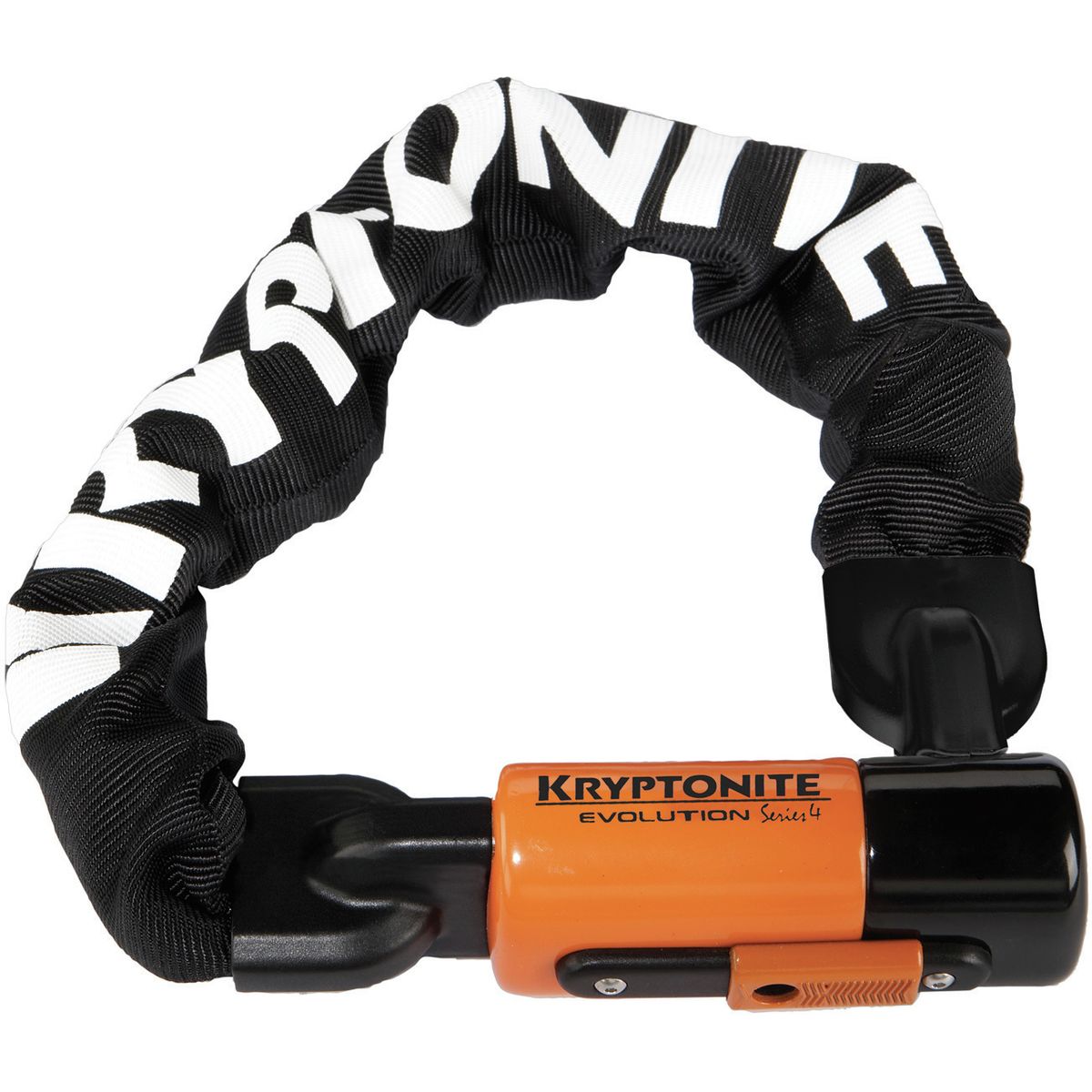 Kryptonite Evolution Series 4 1055 Mini Integrated Chain Lock Black/Orange, 55cm