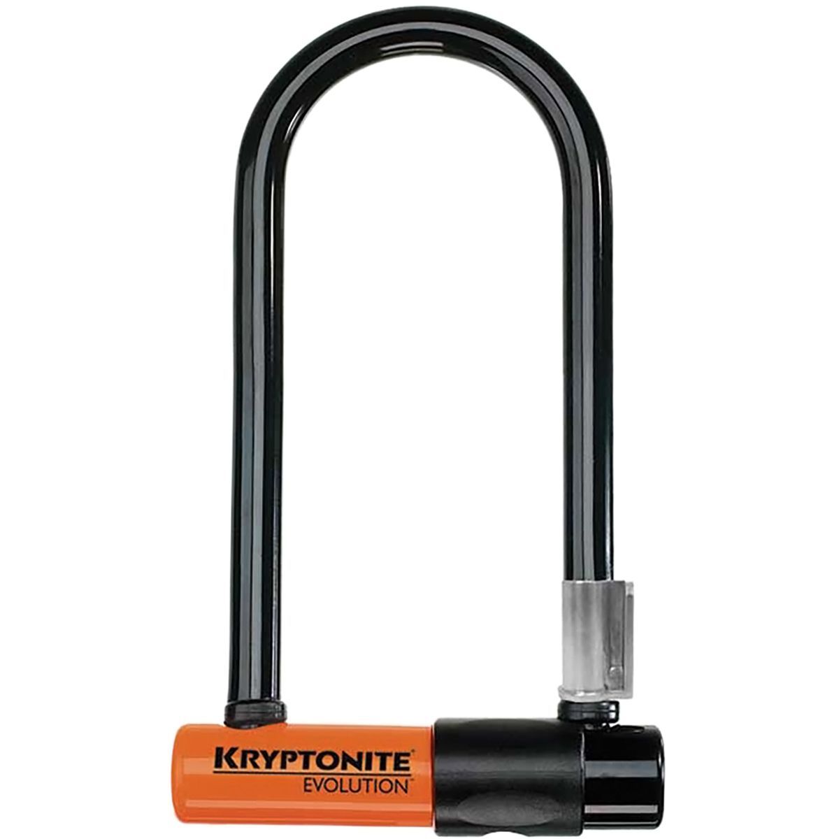 Kryptonite Evolution Mini-9 U-Lock - Double Deadbolt Black/Orange, 13mm x 83mm x 241mm