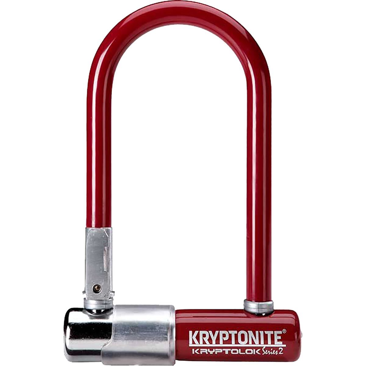 Kryptonite Kryptonite KryptoLok Mini-7 U-Lock - Double Deadbolt Red, 13mm x 83mm x 178mm