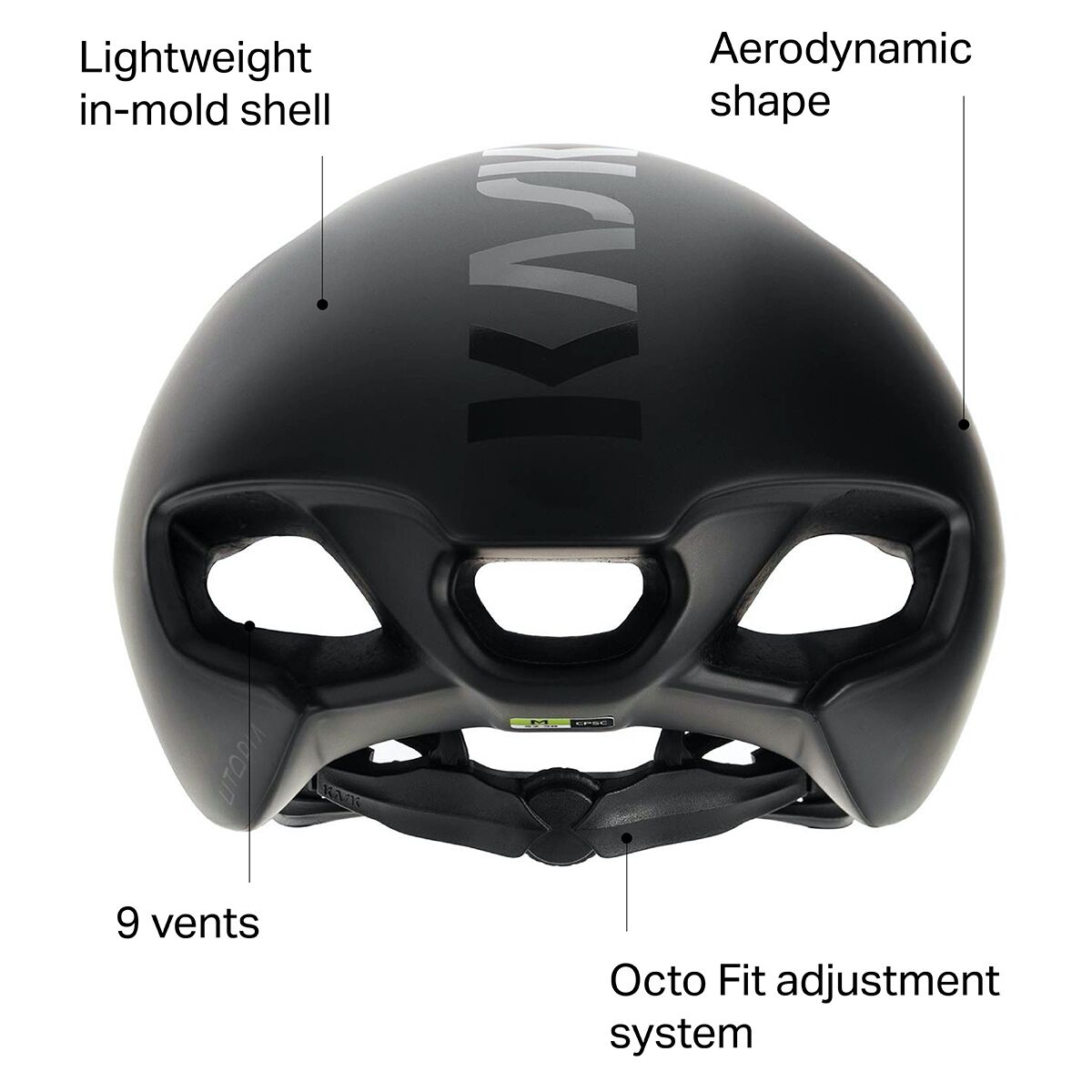 Kask UTOPIA Aero Road Cycling Helmet WHITE/BLACK 