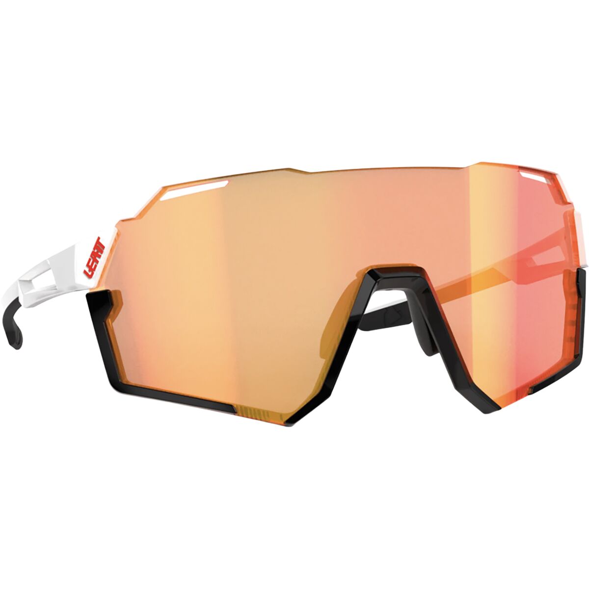 Leatt Ride Viz Pro Sunglasses Black/White Iriz Cryztal Red 13 VLT, One Size